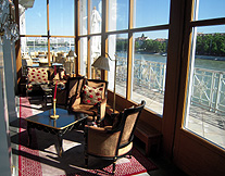 Rhine View Bar Terrace Trois Rois Hotel Basle
