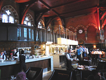 Breakfast bar at St Pancras Hotel