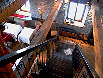 Panache Restaurant Stairway Auberge Saint Antoine photo